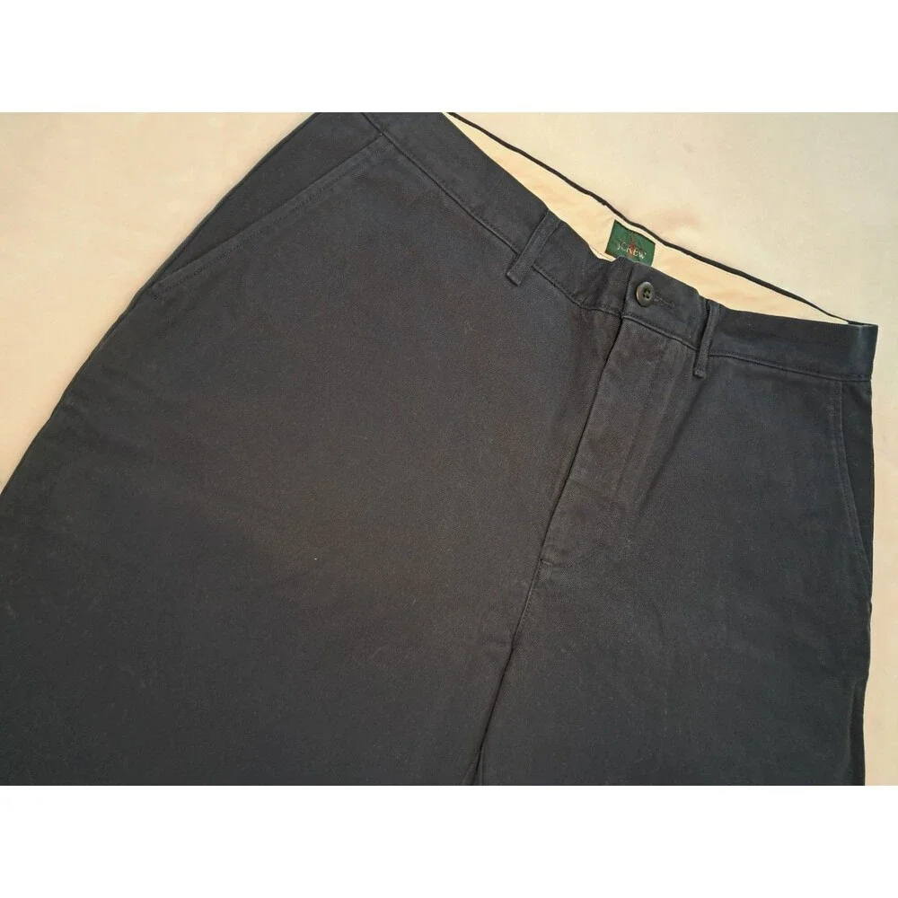 J.Crew Size 34x32 Classic Chino Pant 100% Cotton Storm Navy Blue BE611 $98 NWT